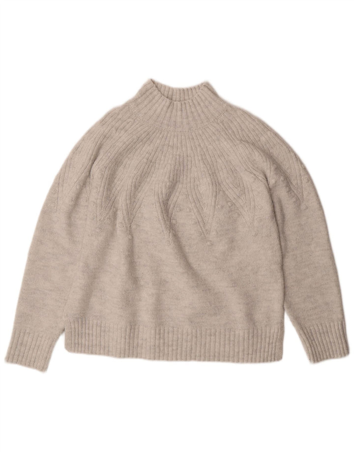Marks & Spencer Womens Turtle Neck Jumper Sweater UK 16 Large Off White