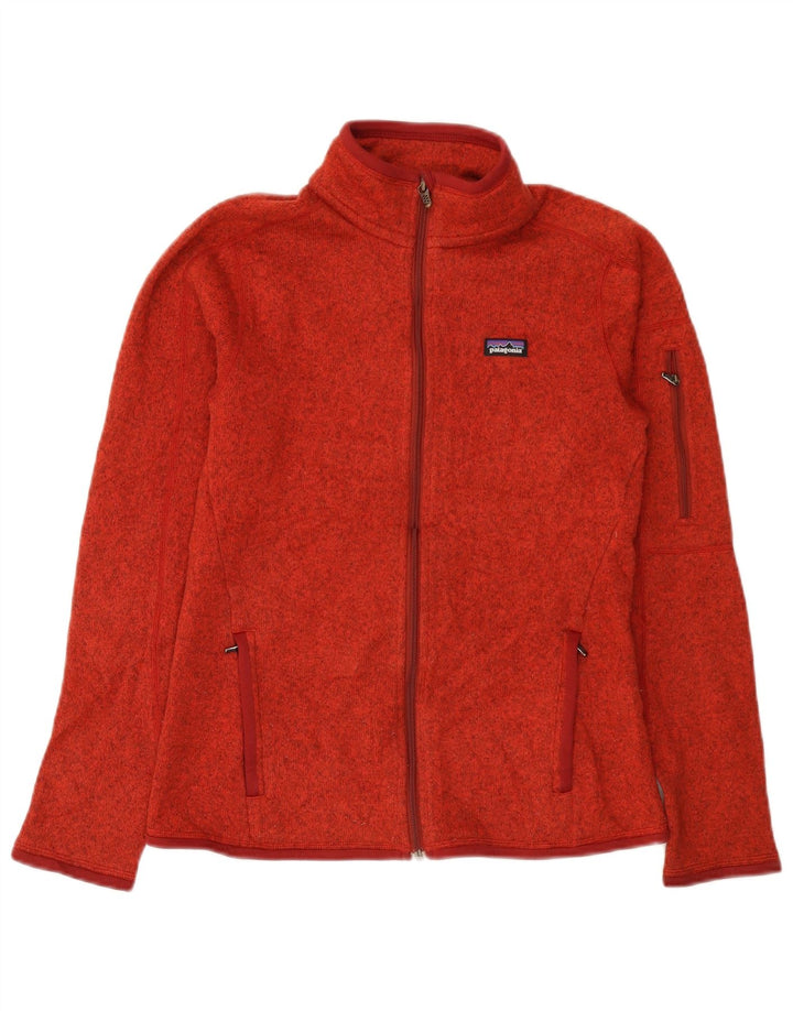 Patagonia Damen-Trainingsanzug-Top-Jacke, UK 10, klein, rot geflecktes Polyester