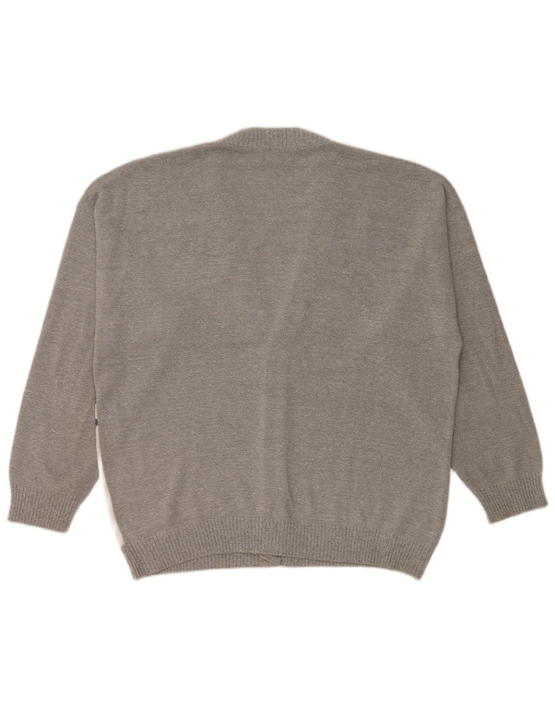 JAC Mens Cardigan Sweater IT 52 Large Grey Colourblock Cotton