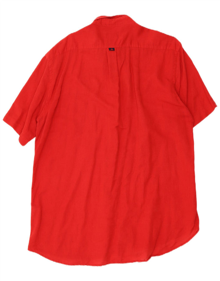 Kappa Mens Short Sleeve Shirt 2XL Red Cotton