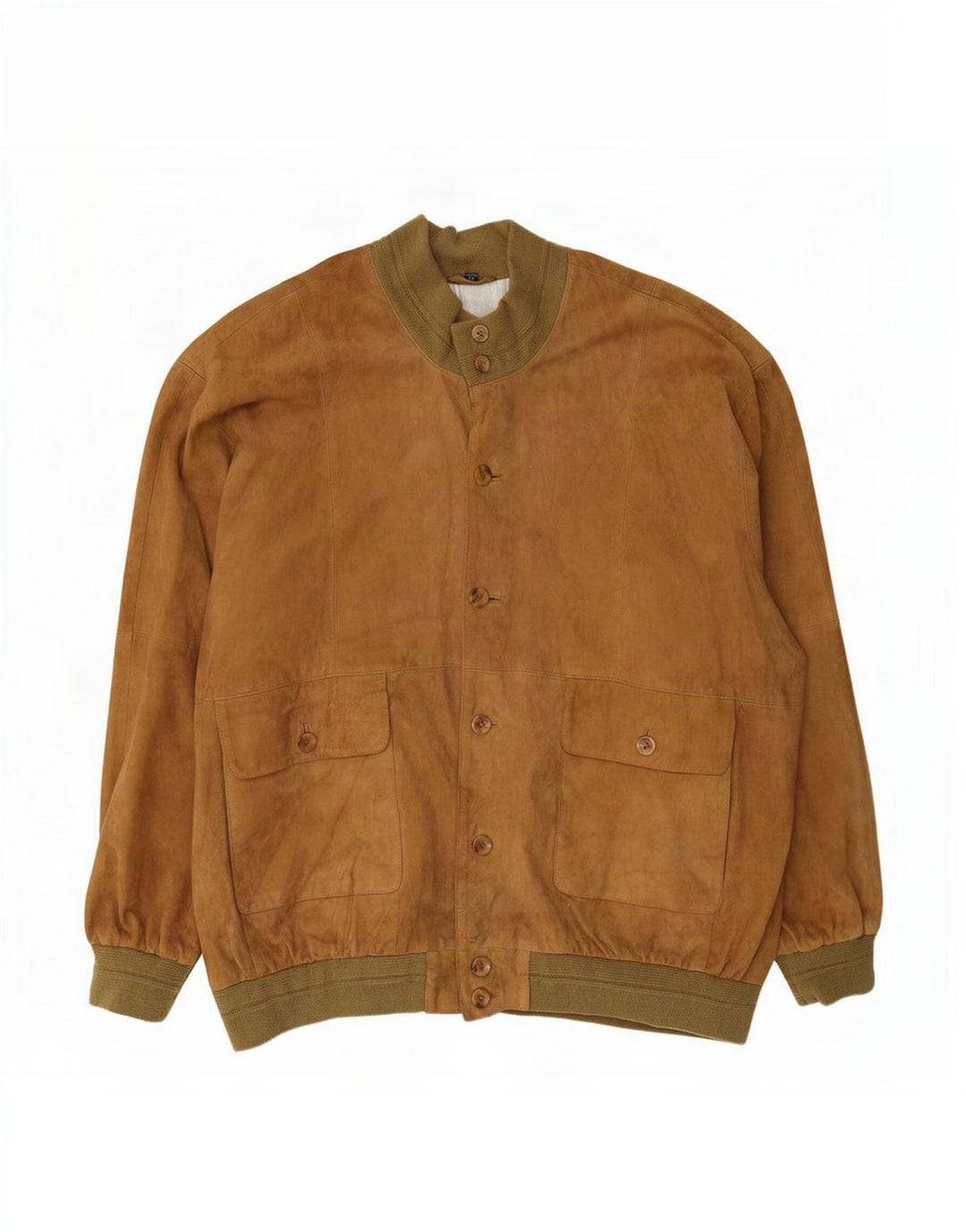 Jaqueta bomber masculina de camurça Barisal IT 58 4XL couro bege