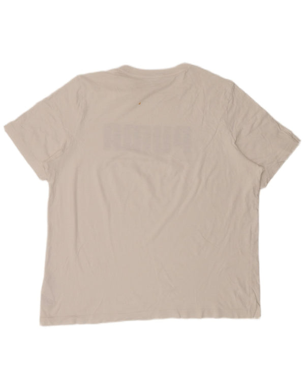 Puma T-Shirt Graphique Top XL Homme Blanc Coton