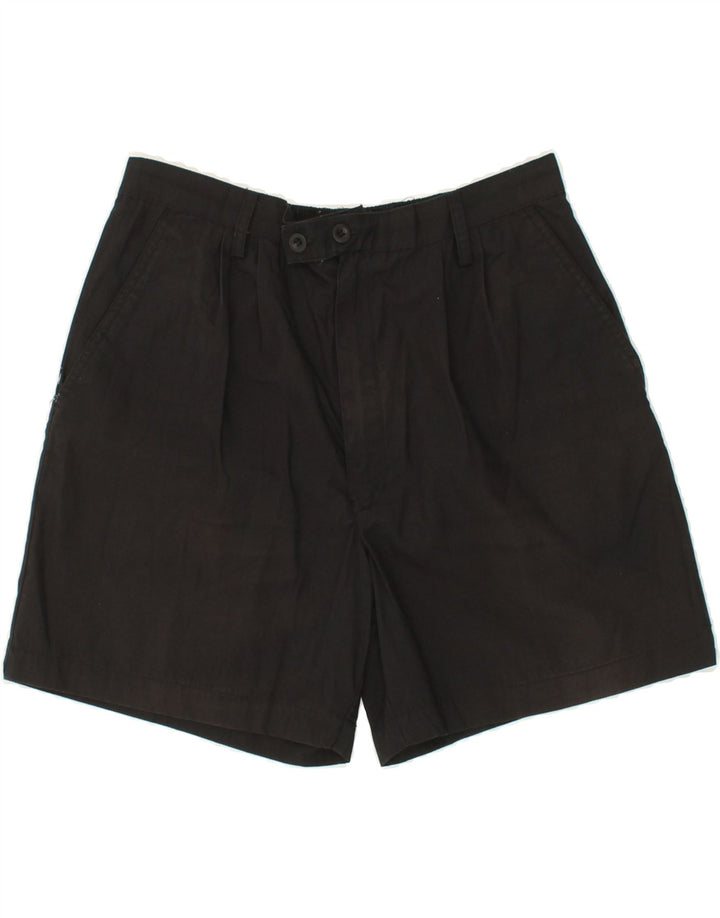 VINTAGE Womens Pegged Chino Shorts Medium W32  Black Cotton Vintage Vintage and Second-Hand Vintage from Messina Hembry 