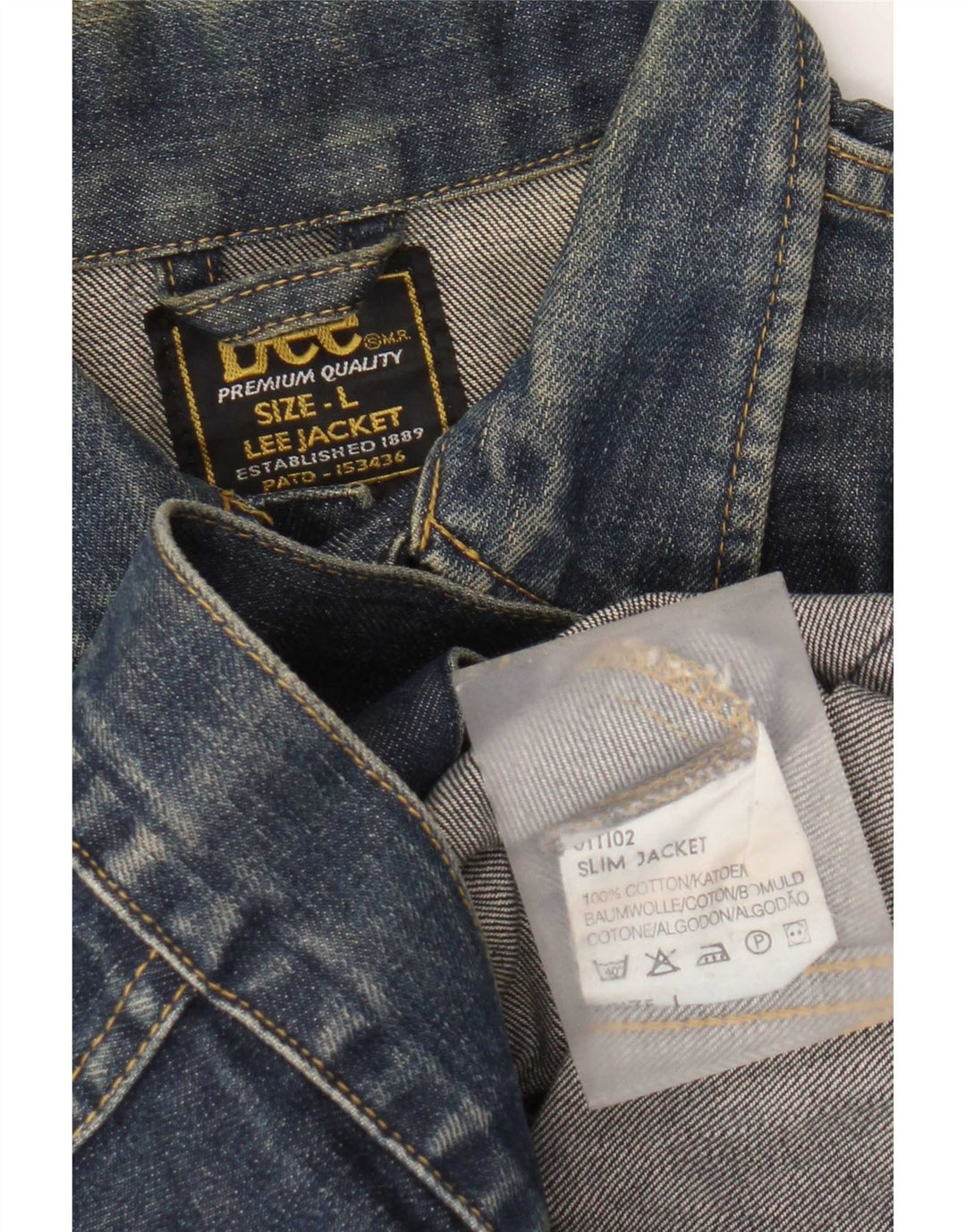 Lee Womens Denim Jacket UK 14 Large Blue Cotton