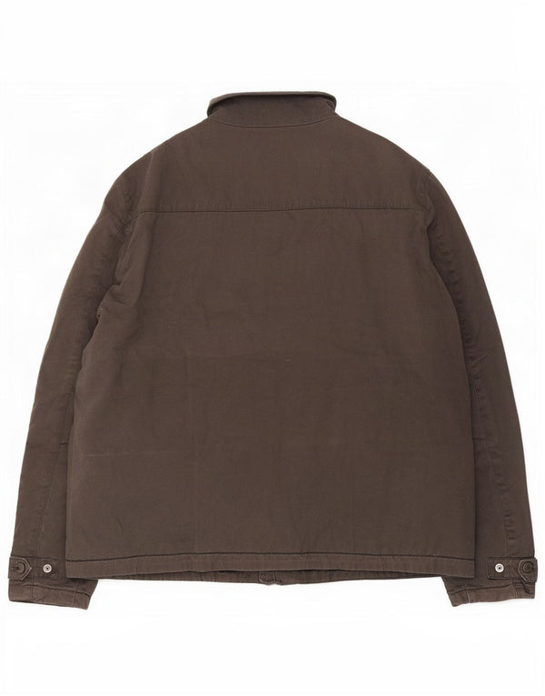 Napapijri Mens Geographic Bomber Jacket UK 44 2XL Grey Cotton