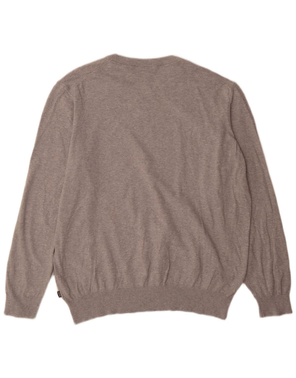 Jersey con cuello barco para hombre Hugo Boss 2XL Algodón moteado gris