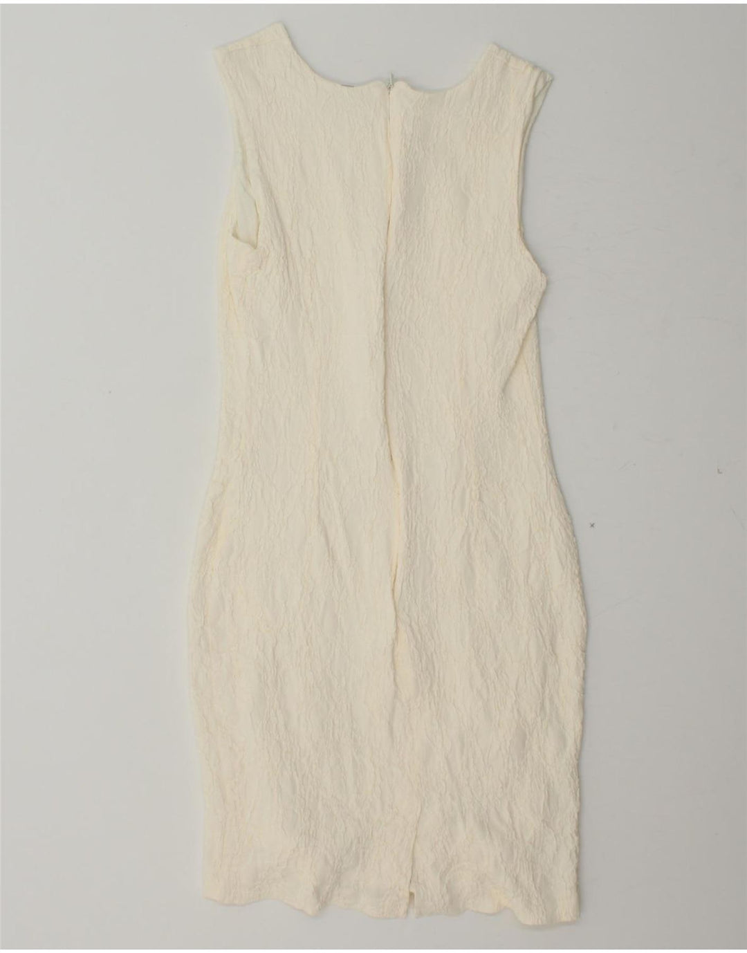 PRINCIPLES Womens Sleeveless Sheath Dress UK 12 Medium Off White Acetate Vintage Principles and Second-Hand Principles from Messina Hembry 