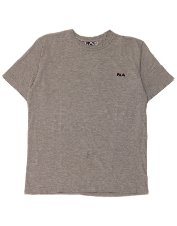 Fila Mens T-Shirt Top IT 50 Medium Grey Cotton