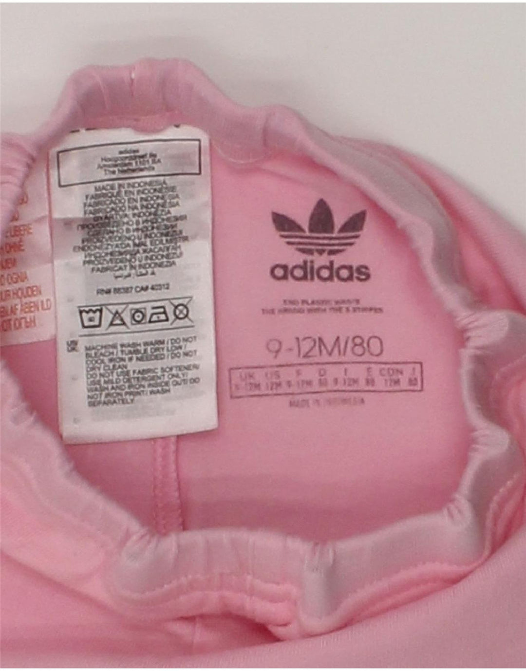 ADIDAS Baby Girls Graphic Sport Shorts 9-12 Months Pink Cotton | Vintage Adidas | Thrift | Second-Hand Adidas | Used Clothing | Messina Hembry 
