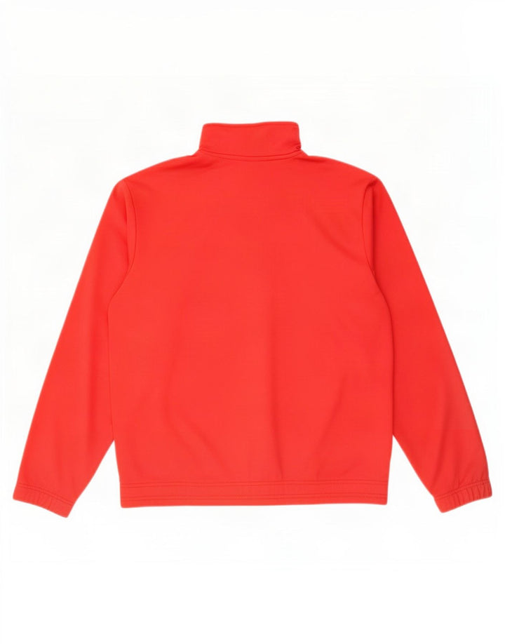Felpa Asics con collo con zip per ragazzi, 13-14 anni, poliestere rosso