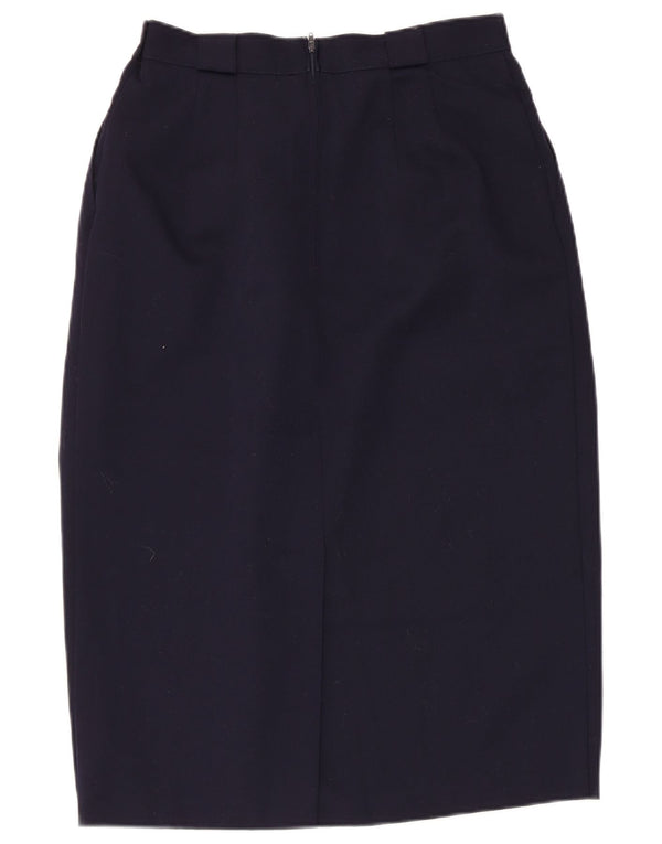 Marks & Spencer Damen-Bleistiftrock mit hoher Taille, Größe 44, mittelgroß, W28, Marineblau