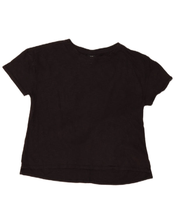The North Face Dame T-Shirt Top UK 14 Medium Sort Bomuld