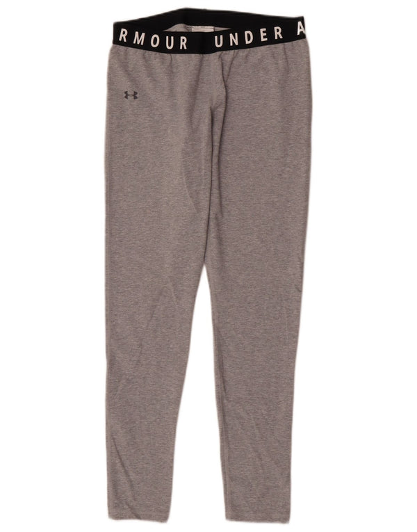 Under Armour Grafiske Leggings til kvinder UK 14 Medium Grey Colourblock Bomuld
