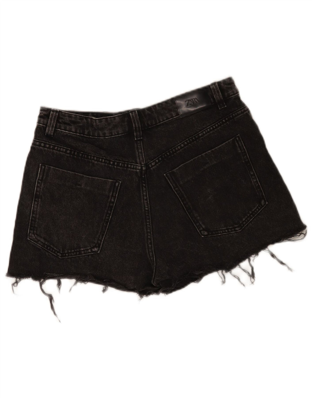 Zara Womens Denim Shorts EU 40 Medium W30 Black Cotton