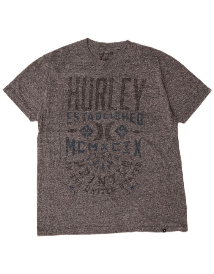 Hurley Herre Regular Fit grafisk T-shirt top mellemgrå