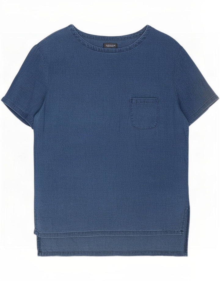 Zara Mens T-Shirt Top Small Navy Blue