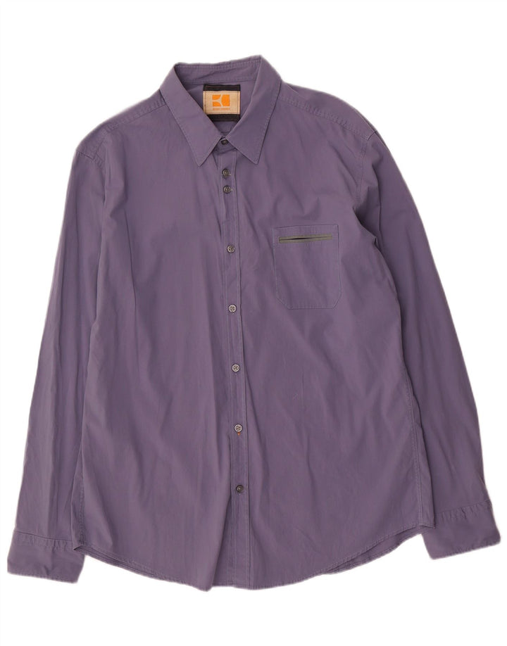 Hugo Boss Mens Shirt 2XL Blue Cotton