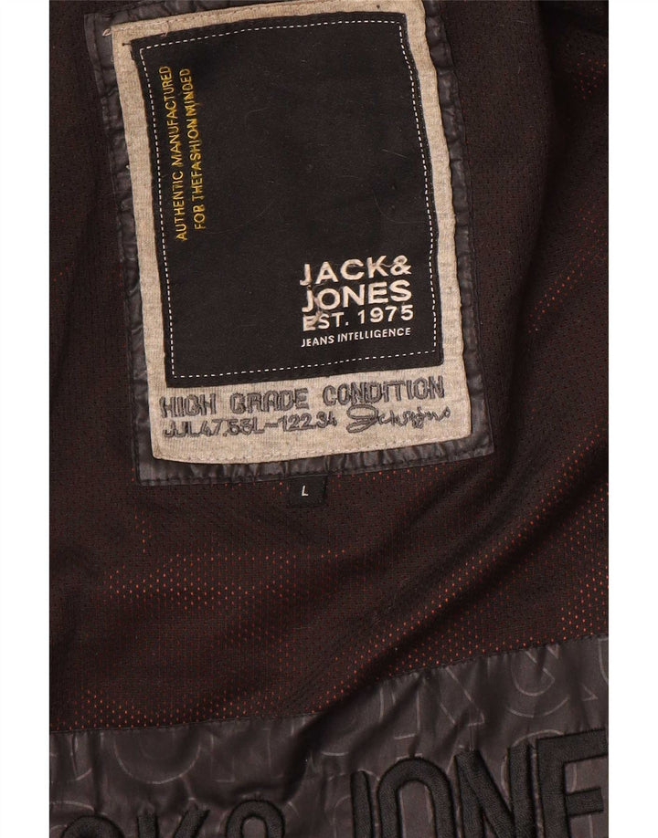 Мужская стеганая куртка Jack & Jones UK 40, большая коричневая