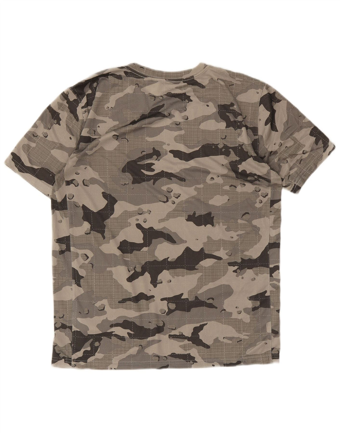 Nike Mens Dri Fit T-Shirt Top Medium Grey Camouflage Polyester