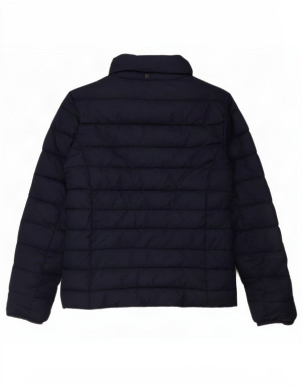 Tommy Hilfiger Damen Wattierte Jacke UK 14 Medium Marineblau Polyester