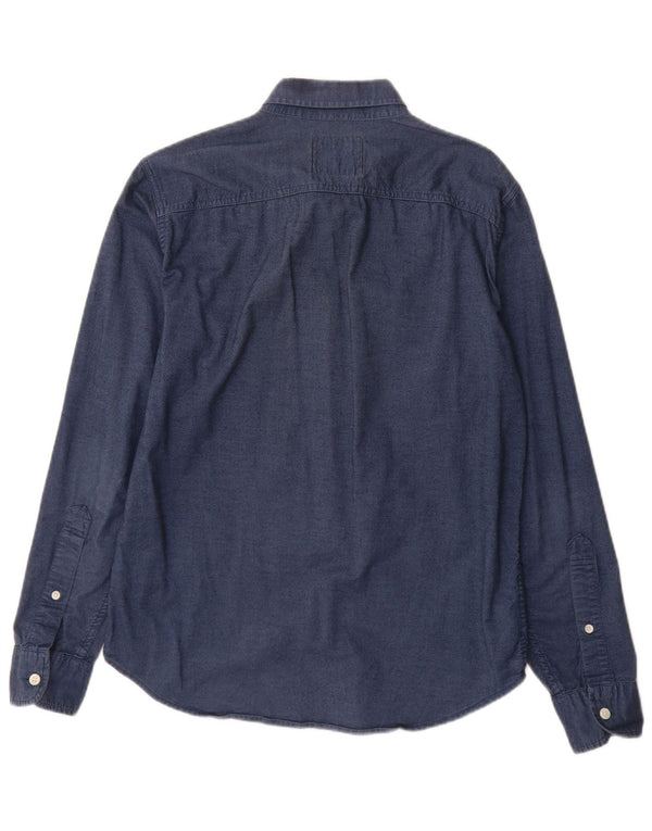 Hollister Mens Shirt Small Navy Blue Cotton