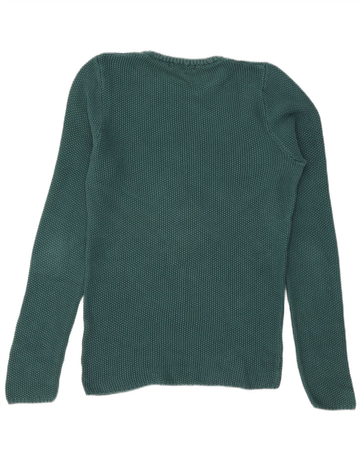 Zara Herren-Pullover mit Rundhalsausschnitt, Mittelgrün