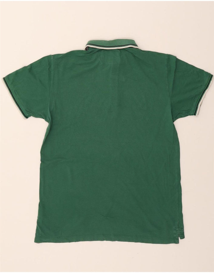 WOOLRICH Mens Polo Shirt Large Green Cotton Vintage Woolrich and Second-Hand Woolrich from Messina Hembry 