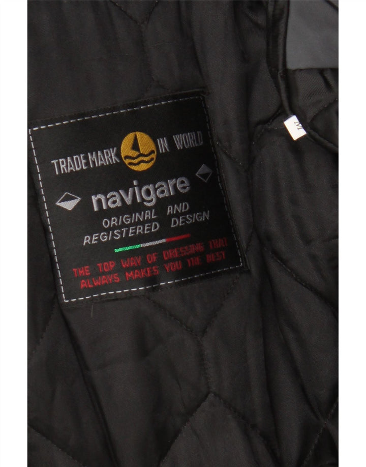 Navigare Mens Windbreaker Jacket UK 38 Medium Grey