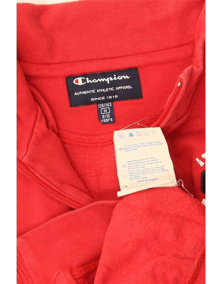 Giacca Top della Tuta da Bambino CHAMPION 9-10 Anni Medio Rosso Cotone