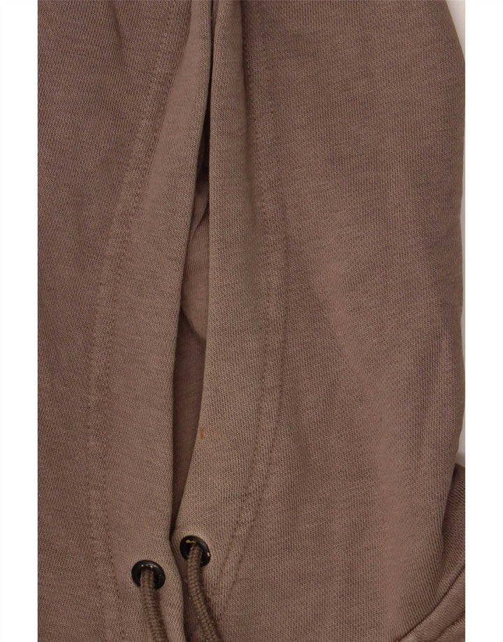 Nike Mens Hoodie Jumper Large Brown Cotton