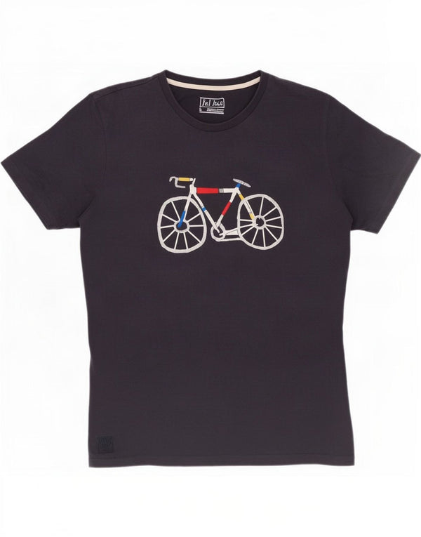 Fat Face T-Shirt Graphique Homme Haut Large Bleu Marine Coton