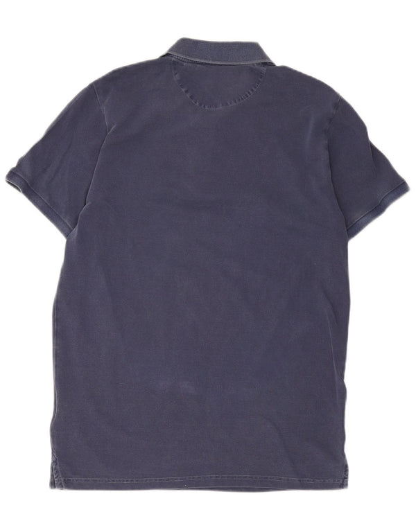 Polo da uomo Gant in cotone blu navy medio