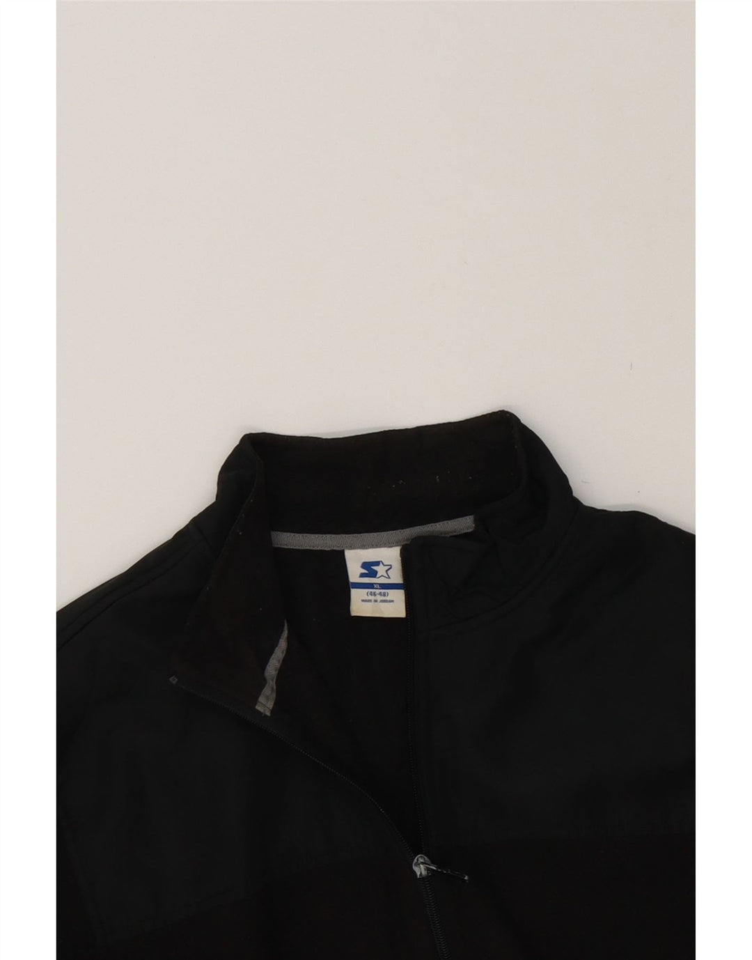 STARTER Mens Fleece Jacket UK 46/48 XL Black Colourblock Polyester Vintage Starter and Second-Hand Starter from Messina Hembry 