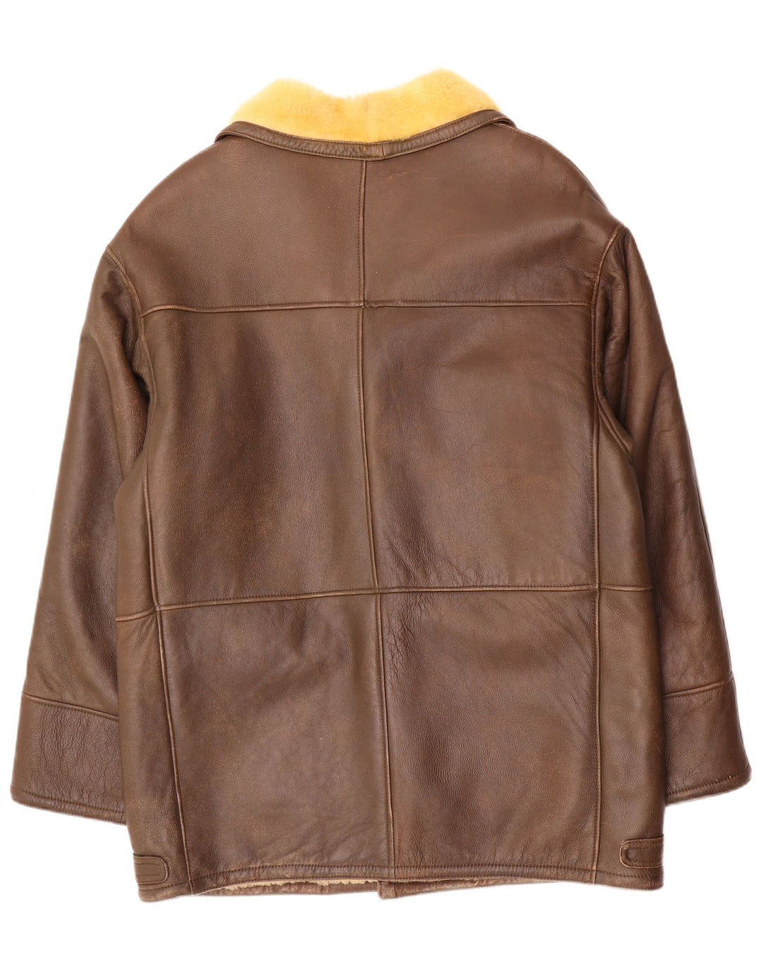 vintage Mens Shearling Overcoat UK 40 Grand Brun