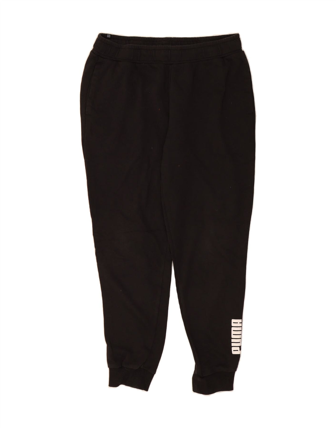PUMA Mens Graphic Tracksuit Trousers Joggers Large Black Vintage Puma and Second-Hand Puma from Messina Hembry 
