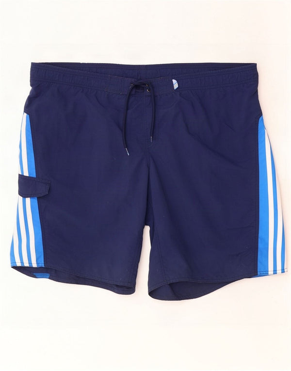 Adidas Herren Badeshorts XL Marineblau Colourblock Nylon