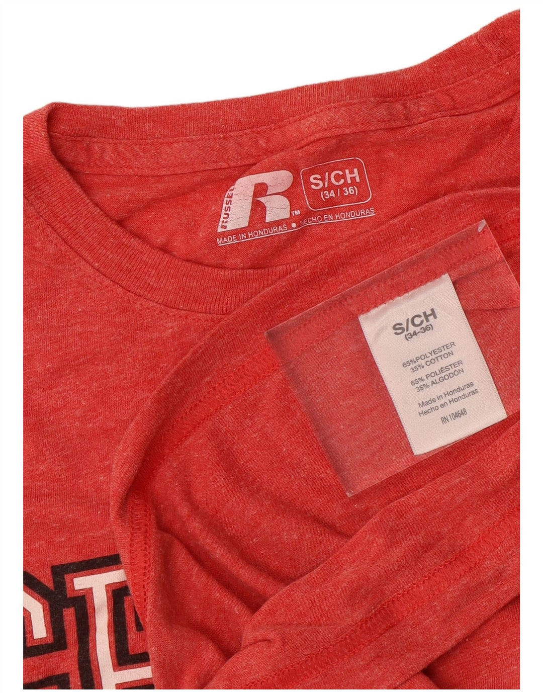 Russell Athletic Herre grafisk T-shirt Top Lille rød polyester