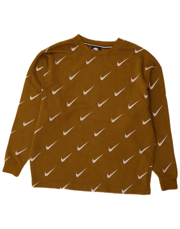 Felpa Nike da uomo con vestibilità ampia e grafica, piccola, in cotone kaki