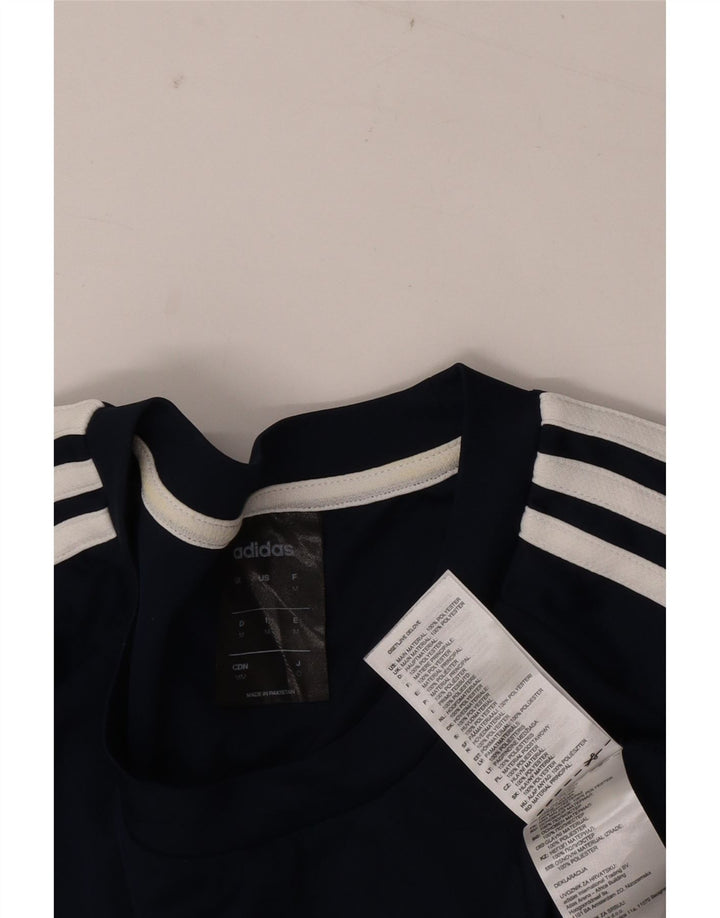 T-shirt ADIDAS da uomo Climalite Top medio in poliestere blu navy