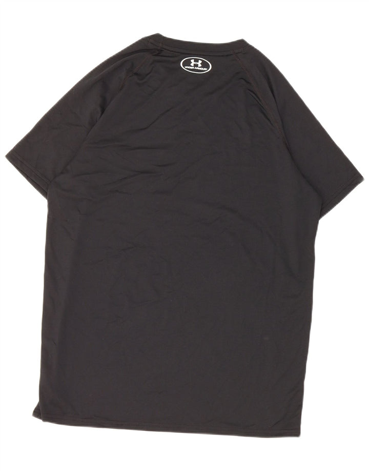 Under Armour Mens Heat Gear T-Shirt Top Small Black Polyester