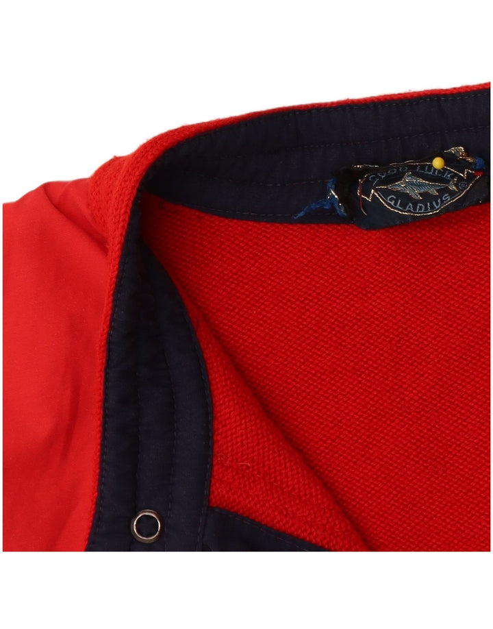 Good Luck Mens Gilet IT 52 XL Red Wool