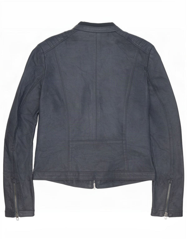 Alcott Womens Leather Jacket UK 18 XL Blue