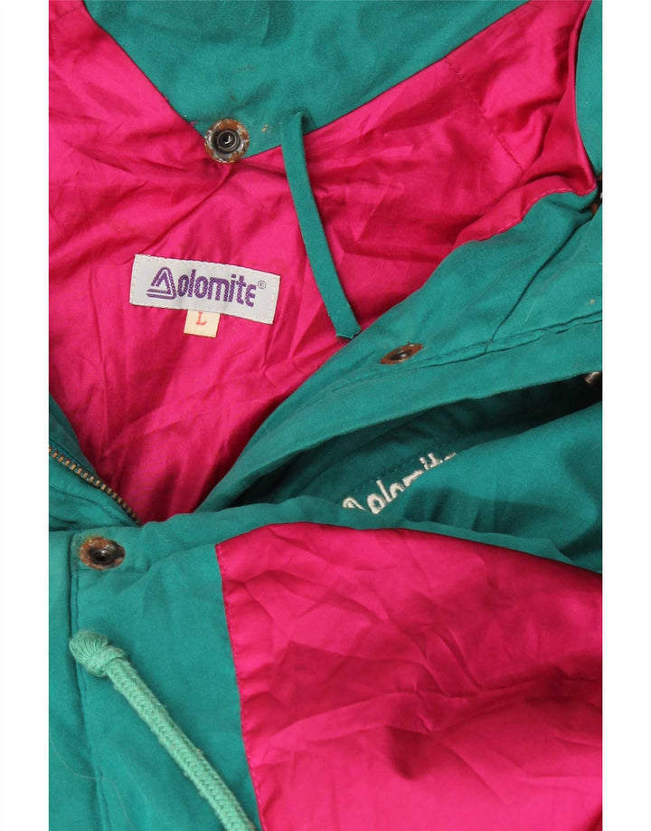 Dolomite Womens Hooded Windbreaker Jacket UK 16 Large Green