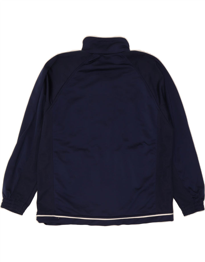ASICS Mens Loose Fit Tracksuit Top Jacket Small Navy Blue Polyester Vintage Asics and Second-Hand Asics from Messina Hembry 