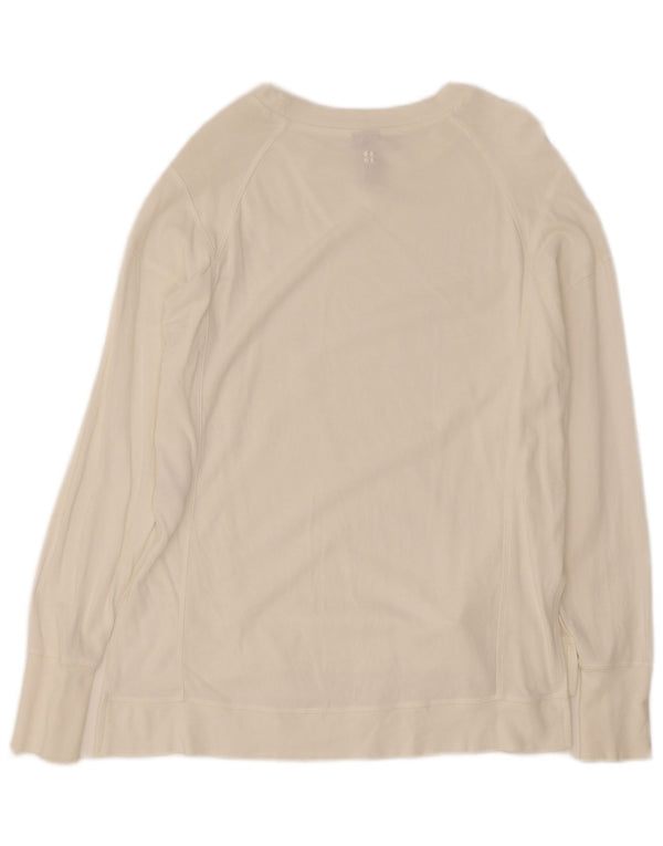 Sweaty Betty Γυναικείο τοπ μακρυμάνικο UK 6 XS λευκό βαμβακερό