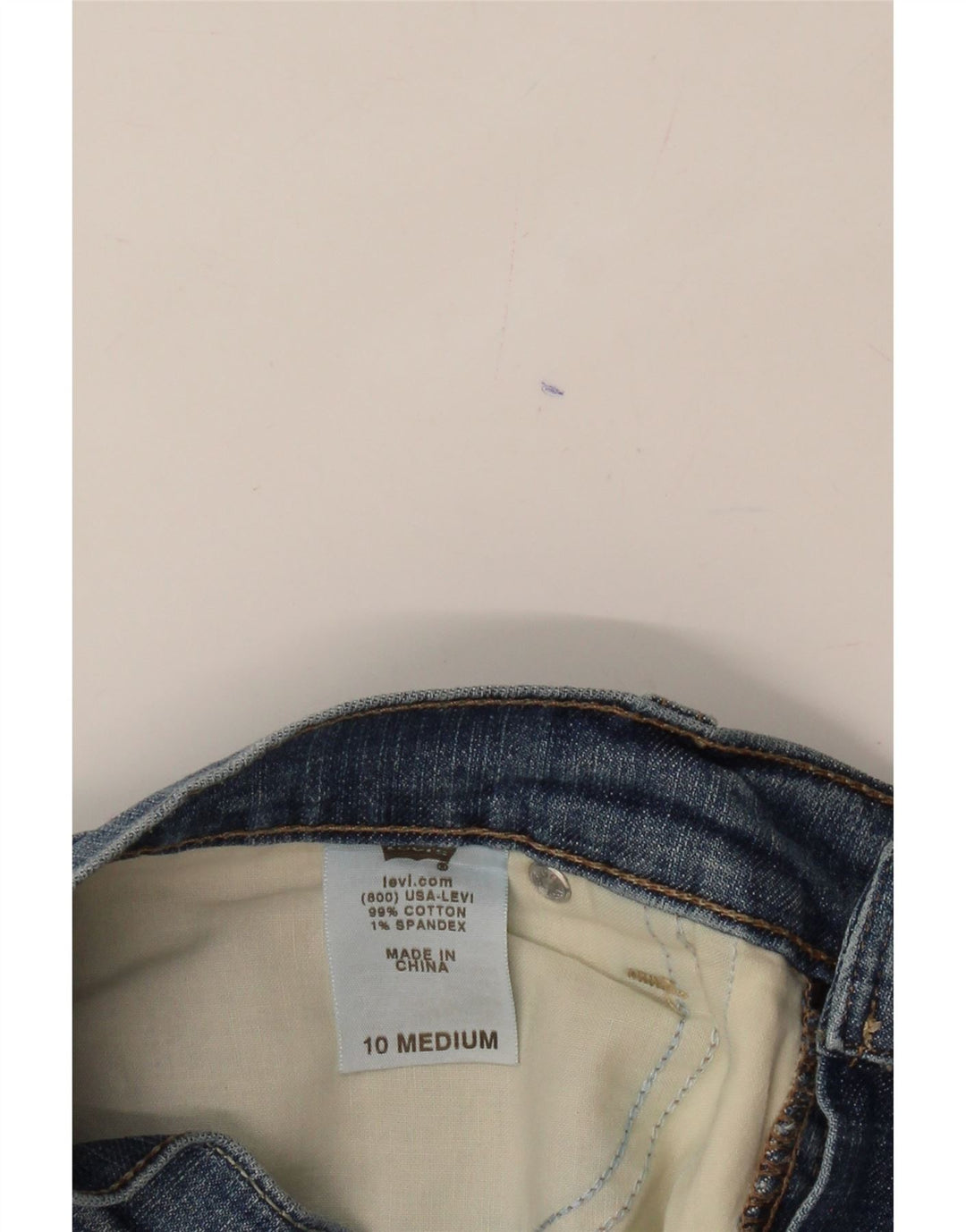 LEVI'S Womens Denim Shorts US 10 Large W34 Blue Cotton Vintage Levi's and Second-Hand Levi's from Messina Hembry 