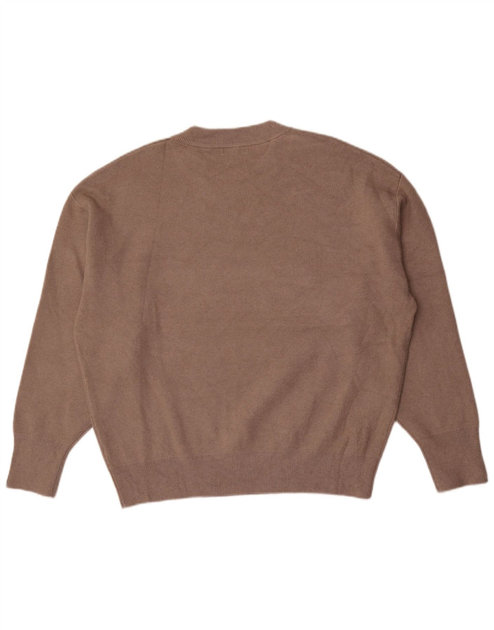 Maglione maglione girocollo grafico da uomo Massimo Dutti grande grigio