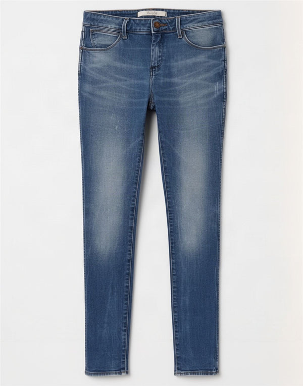 Wrangler Womens Courtney Low Waist Skinny Jeans W28 L32 Blue Cotton
