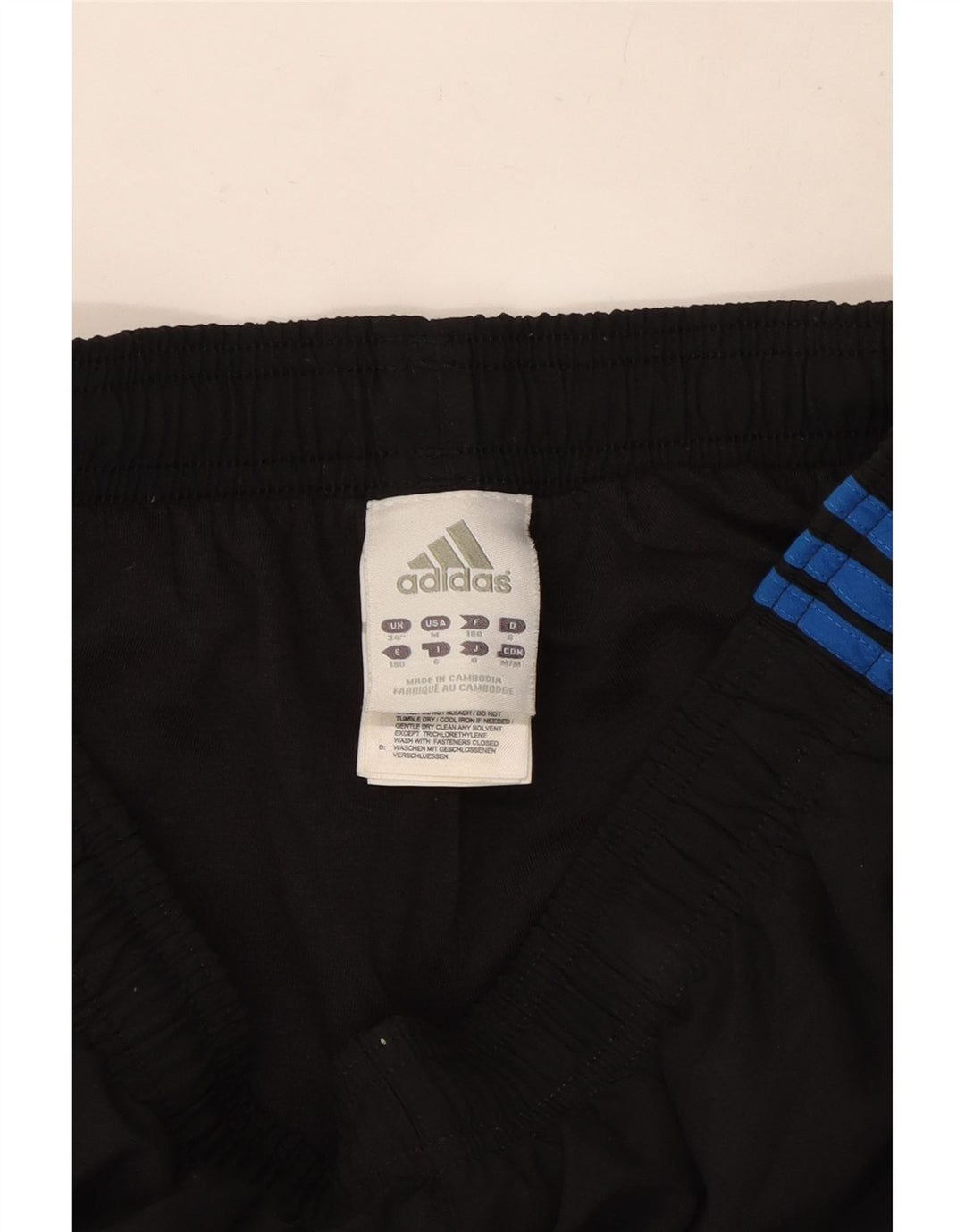 Adidas Mens Tracksuit Trousers Joggers Medium Black Polyester