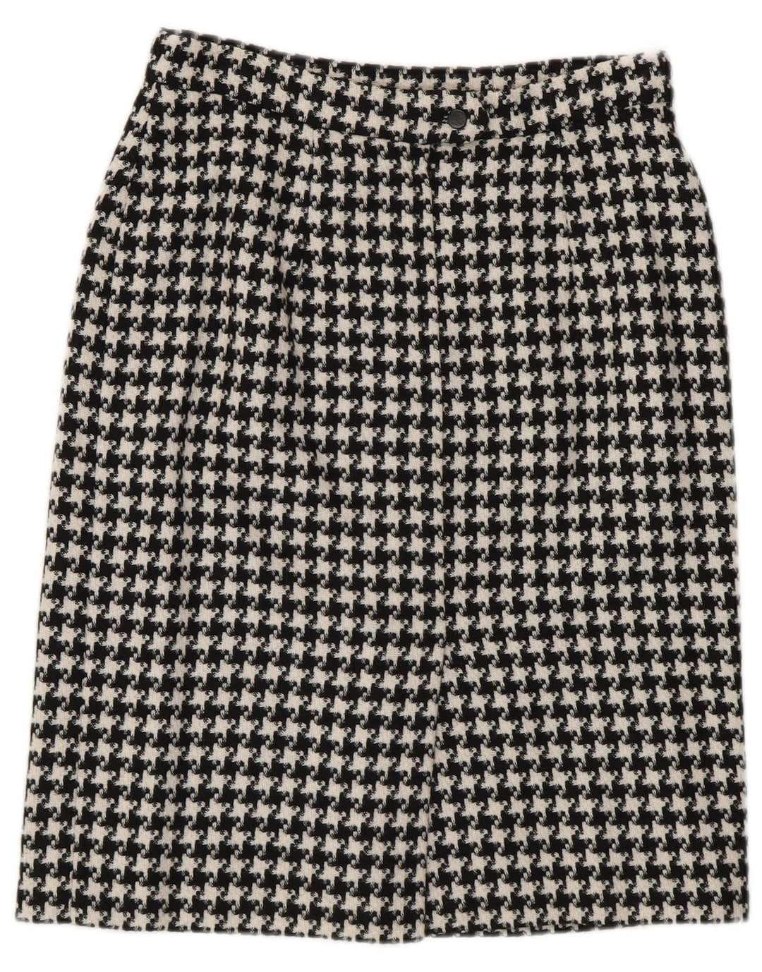 VINTAGE Womens Pencil Skirt W26 Small  Black Houndstooth